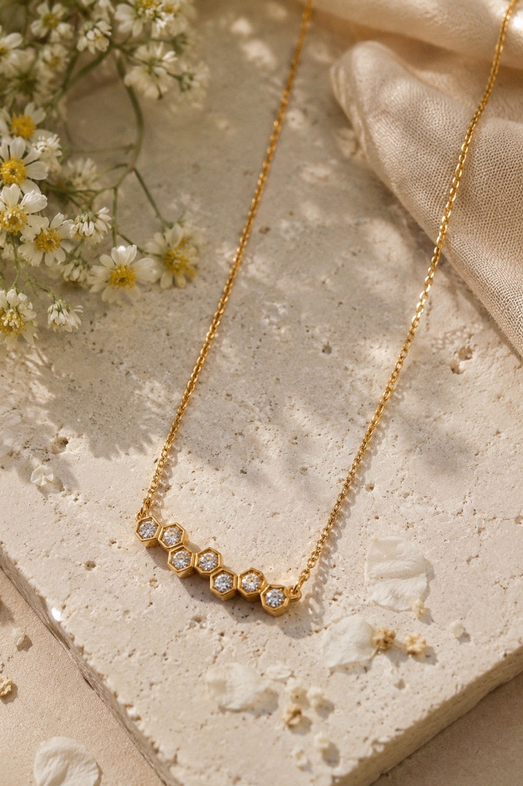Celeste Spark Bar Necklace