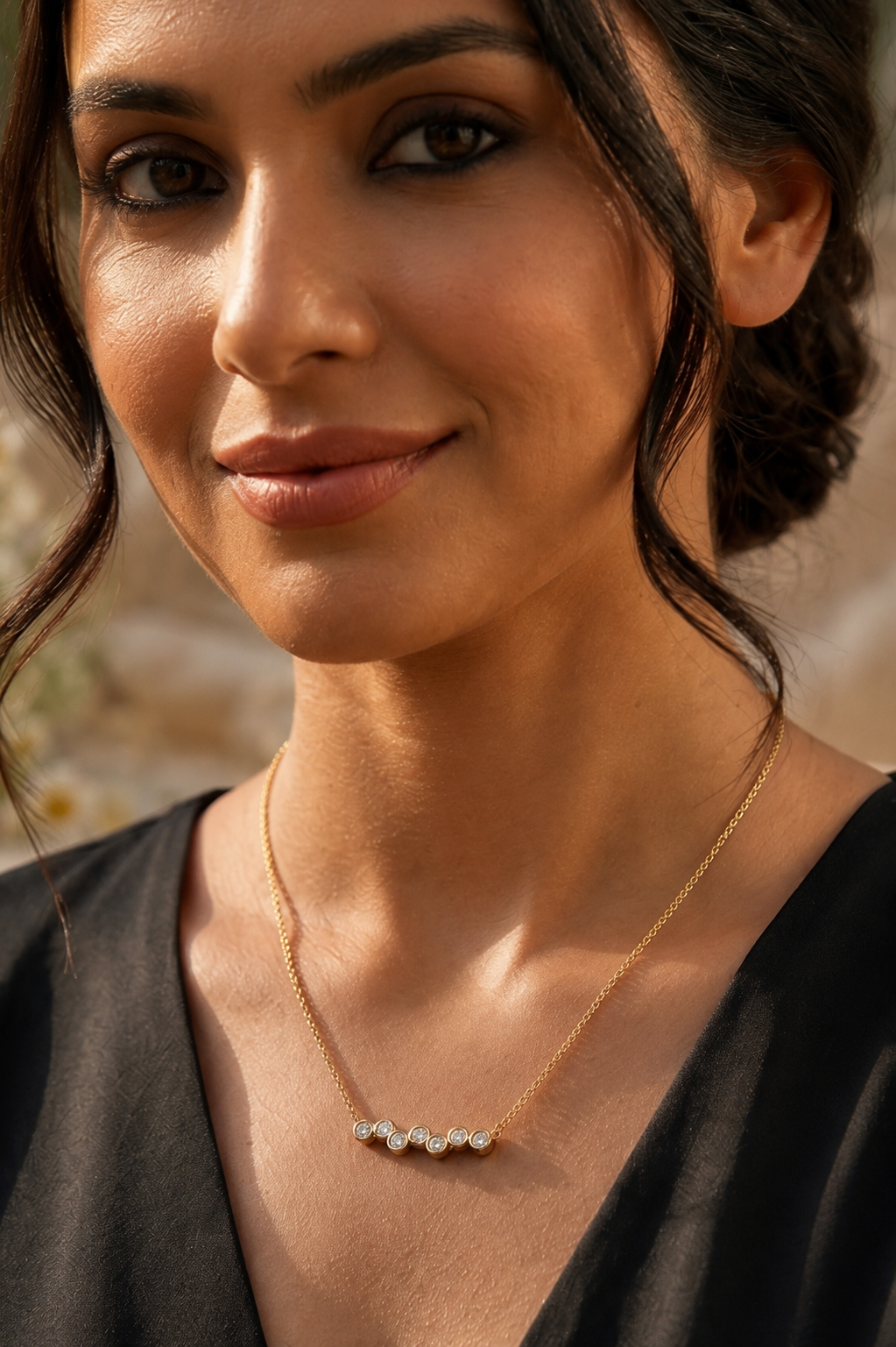 Celeste Spark Bar Necklace